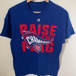 Chicago Cubs 2016 National League Champions Tee Mens Size Medium Majestic NEW